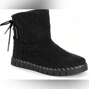 MUK LUKS Women's Hoboken Cable Knit Boots - Black, Winter 8.5 New